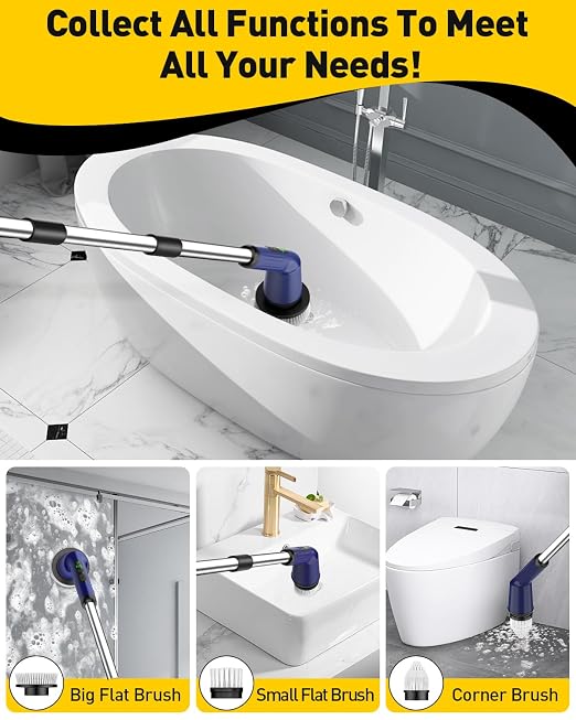 Electric Spin Scrubber for Bathroom, Shower Scrubber - Image 4