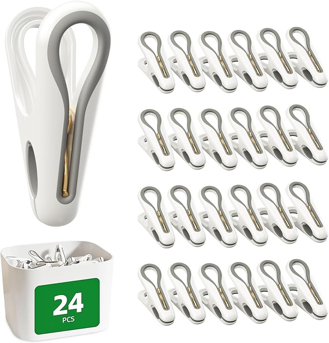 Plastic ClothesPins Heavy Duty Out door 24 Pack by intermain