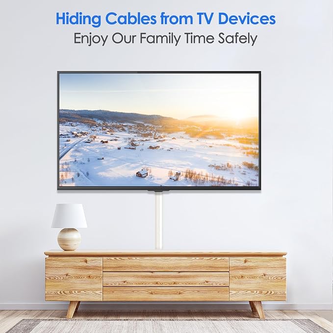 Yecaye TV Cord Hider, 125in Cord Cover, W1.18in H0.6in, Wire Covers - Image 6