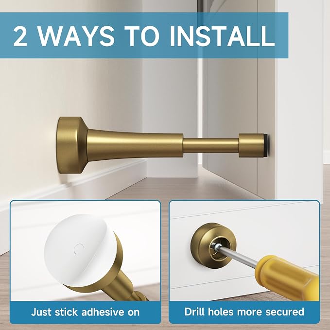 2PCS Spring Door Stoppers for Wall - Image 5