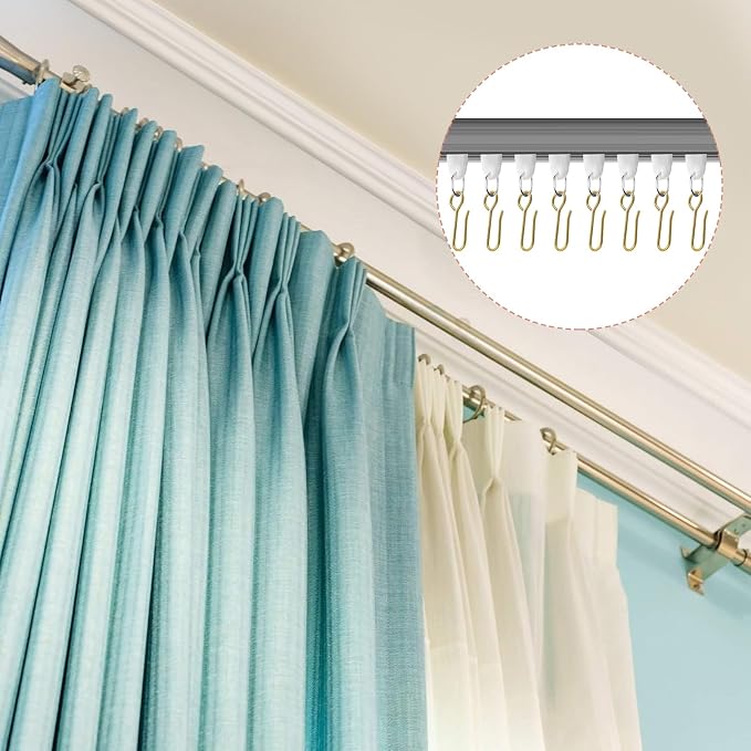 Jetec 60 Pcs Metal Curtain Track Hooks S Shaped Small Curtain Metal Drape Wire - Image 5