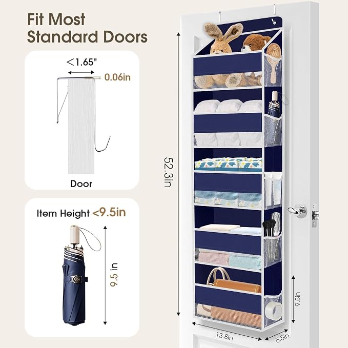 1Pack Over The Door Organizer Large Capacity Hanging Storage Room Organizer - Image 2