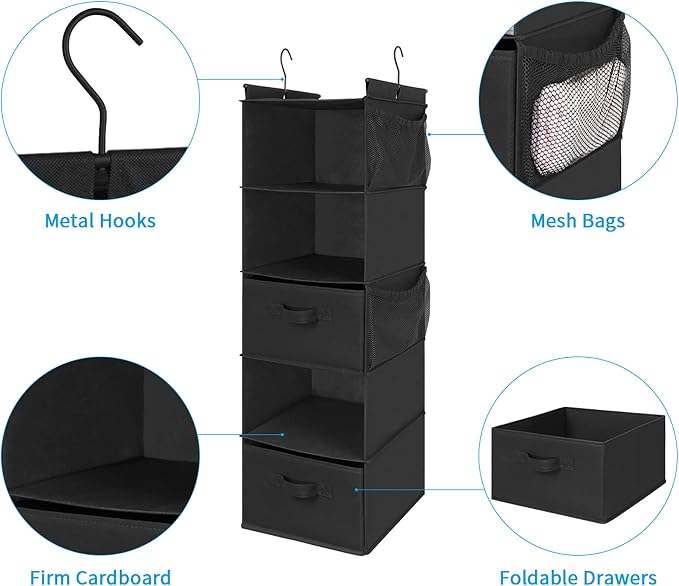MAX Houser 5-Shelf Hanging Closet Organizer - Image 5