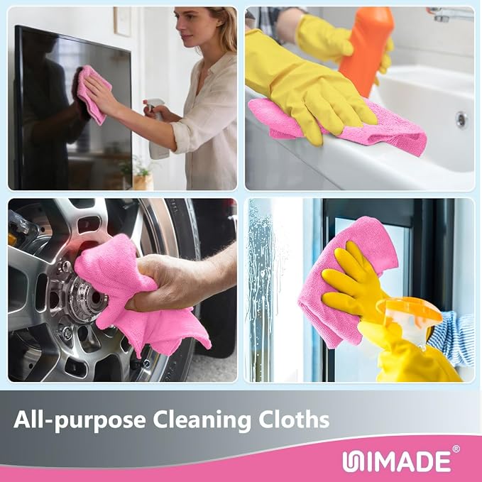 UNIMADE Microfiber Cleaning Cloth, 100 Sheets Microfiber Towels - Image 8