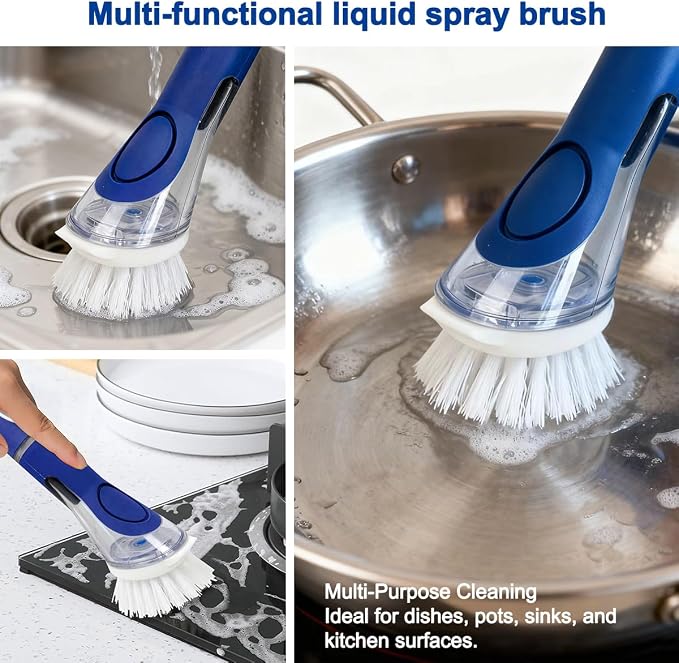 CELOX Dish Brush with Soap Dispenser, Dish Washing Wand - Image 4