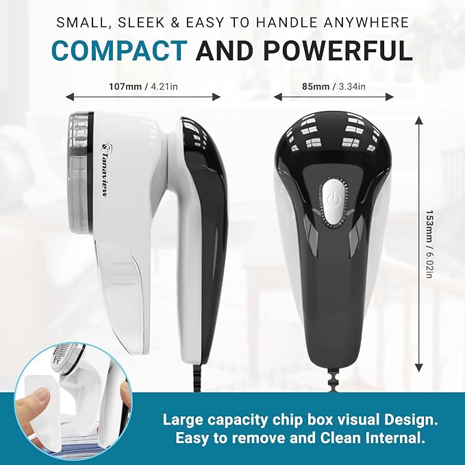 Power Corded Electric Fabric Shaver | No Battery, Pilling & Fuzz Remover - Image 4