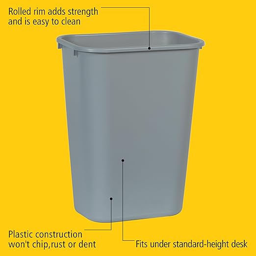 Rubbermaid Commercial Products Deskside Wastebasket/Trash Can, - Image 4