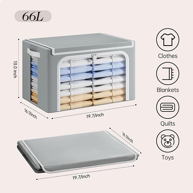 Yecaye Large Clothes Storage Bins - Image 2