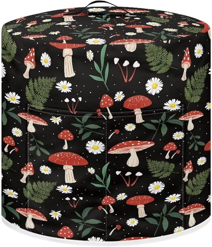 Mushroom Kitchen Decor Accessories Appliance Dust Cover for Electric Pressure Cooker/Air Fryer/Rice Cooker/Steamer/Toaster,Pressure Cooker Cover 3 qt