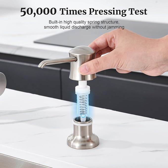 Sink Soap Dispenser for Kitchen Sink Brushed Nickel Upgrade - Image 5