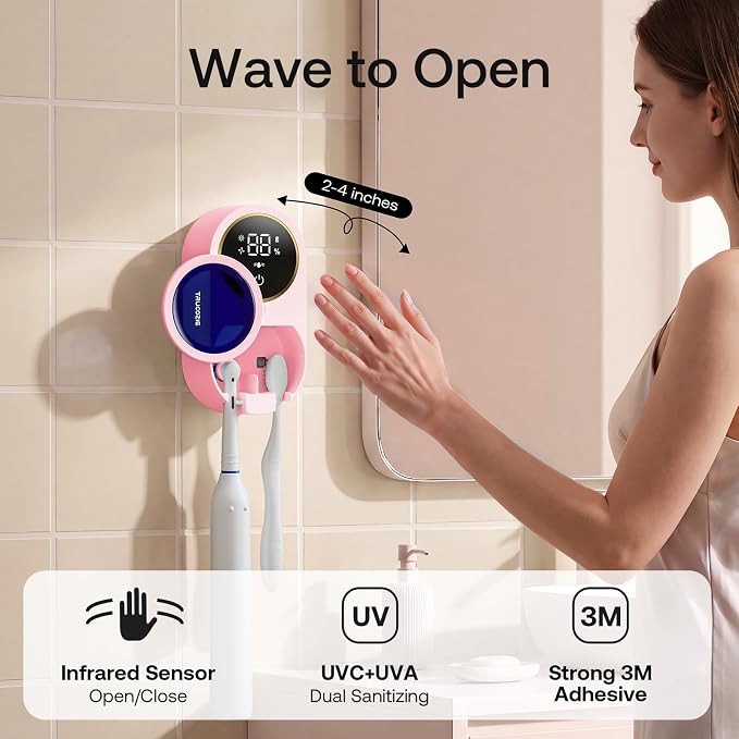 TRUCOZIE Toothbrush Holder for Bathroom, Wall Mounted Electric Toothbrush - Image 2