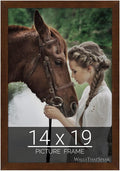 wallsthatspeak 14x19 Mocha Walnut Picture Frame for Puzzles Posters Photos or Artwork