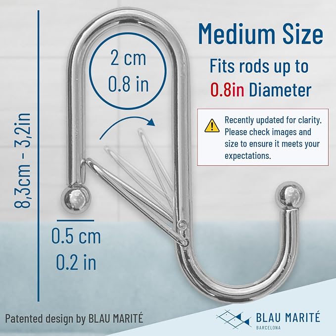 10-Pack Metal S Hooks for Hanging – Heavy-Duty S-Shaped Hook - Image 3