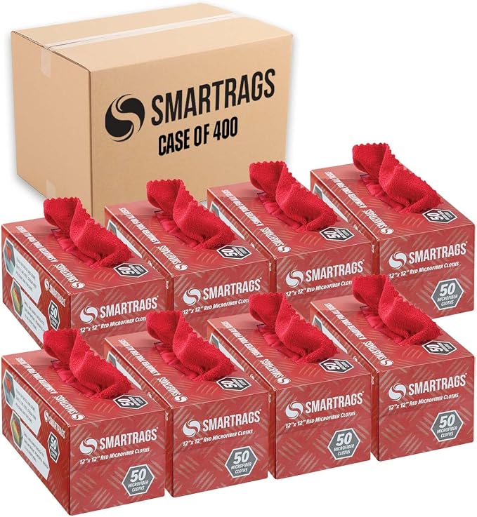Arkwright Smart Rags Microfiber Cleaning Cloths Bulk, Case of 400, Lint Free by Arkwright