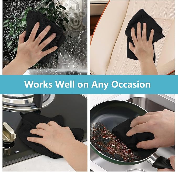 HOMEXCEL 150PK Microfiber Cleaning Cloth, Cleaning Rag - Image 7