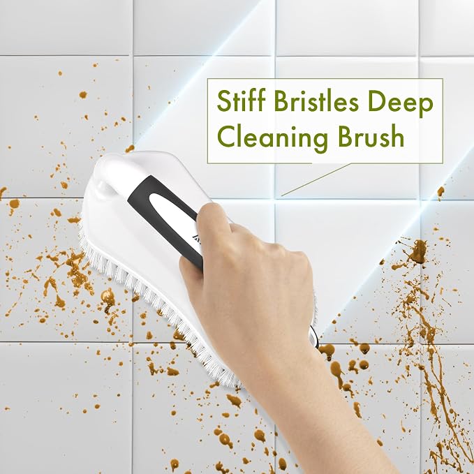 Scrub Brush for Cleaning Comfort Grip Bathtub Scrubber Stiff Bristles - Image 5