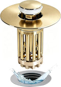 Anlige 3 in 1 Pop Up Bathroom Sink Stopper, Bathroom Sink Drain Strainer by Anlige
