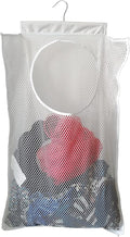 Hanging Mesh Laundry Hamper Large Dirty Clothes Bag by SaveSpaceInEveryCorner