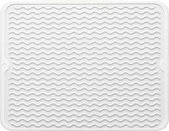 Silicone Dish Drying Mat, Non-Slip Easy Clean Sink Mat, Large Heat-resistant - Image 3