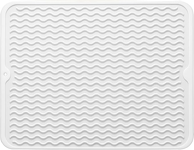Silicone Dish Drying Mat, Non-Slip Easy Clean Sink Mat, Large Heat-resistant by MODENGKONGJIAN