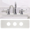 Teenyyou 3 Hole White Faucet Mat Kitchen Sink 16.1" x 5" | Bathroom Faucet by Teenyyou