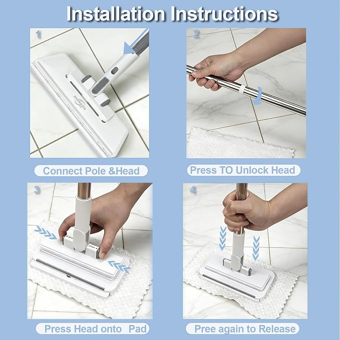 Pawnexa Mop, Clamp Mop, Hands Free Multi Purpose Flat Mops - Image 7
