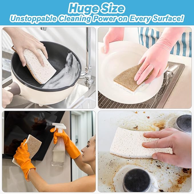 AIDEA XL Sponges Kitchen-6Count, Non-Scratch Scrub Sponge - Image 7