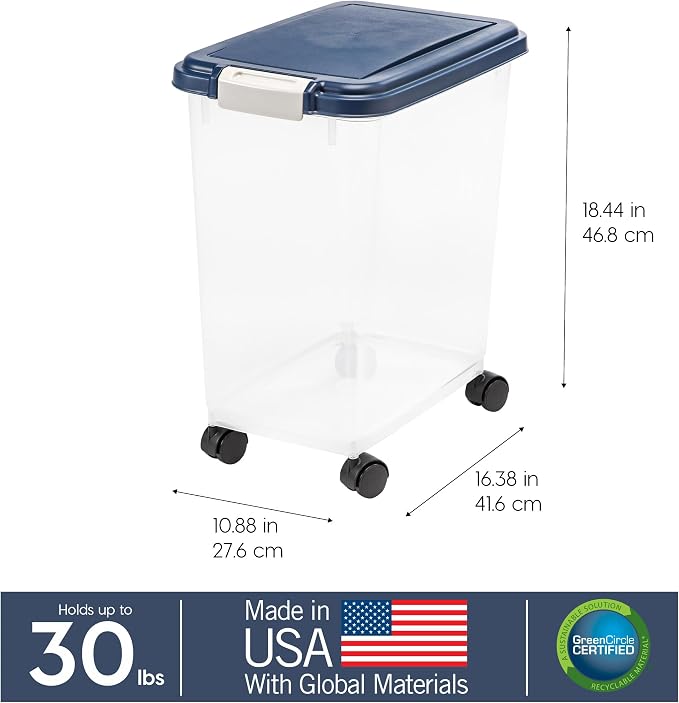 IRIS USA Dog Food Storage Container, Made in USA | Wheels - Image 4