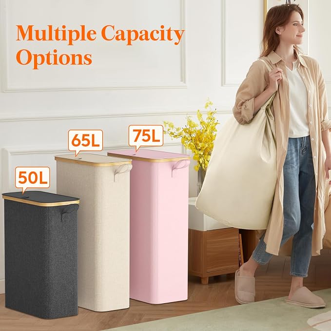 Lifewit 65L Slim Laundry Hamper - Image 8