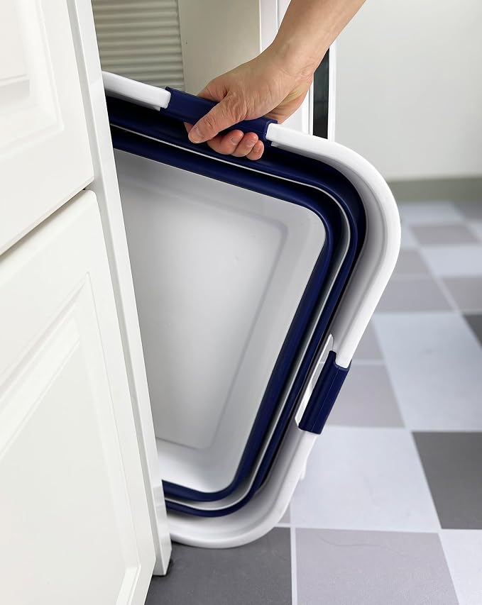 SAMMART 42 Collapsible Plastic Laundry Basket, Foldable Pop Up Storage - Image 6