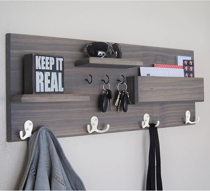 Homanu 24 Pack Coat Hooks, Heavy Duty Double Prong Coat Hooks Wall Mounted - Image 7