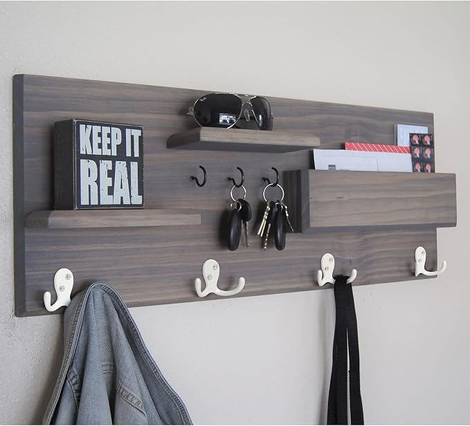 Homanu 54 Pack Coat Hooks, Heavy Duty Double Prong Coat Hooks Wall Mounted - Image 7