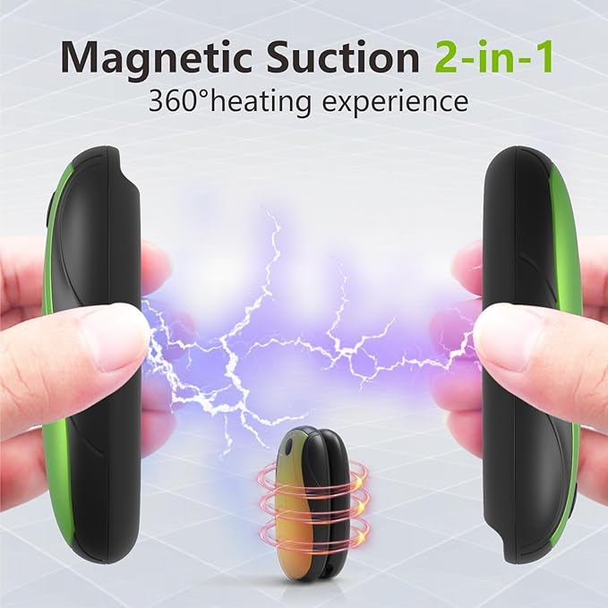 Hand Warmers Rechargeable 2Pack,14000mAh Electric Hand Warmers with Charging Case,Quick Charge Portable Heater,Gifts for Christmas,Winter,Outdoor,Camping,Hunting Accessories