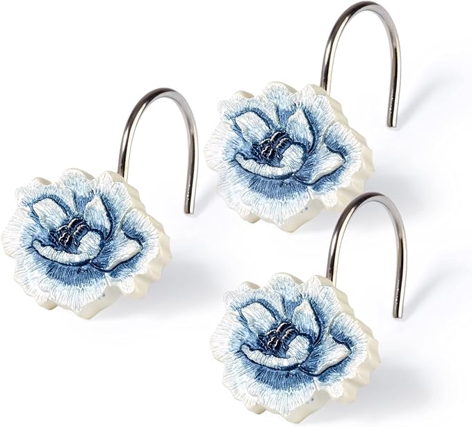 Zahari Home Dublin Rose Shower Hooks Set by ZahariHome