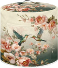 Xoenoiee Hummingbird Vintage Floral Print Kitchen Appliance Dust Cover with Pockets, Electric Pressure Cooker Cover Compatible with Crock Pot, Rice Cooker Cover, for 3 Qt Pot