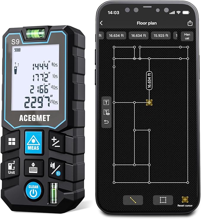 ACEGMET S9 229ft/70m Laser Measuring Tool by ACEGMET