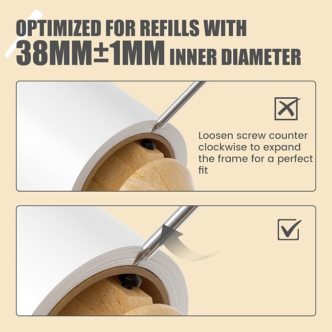 Flat Tear Lint Roller with Wooden Handle- 6.3 Inch Refills, 4 Rolls x 90 Sheets - Image 8