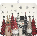 Giwawa Winter Snowman Gnome Dish Drying Mat Xmas Tree Dishes Pad 16"x18" by Giwawa