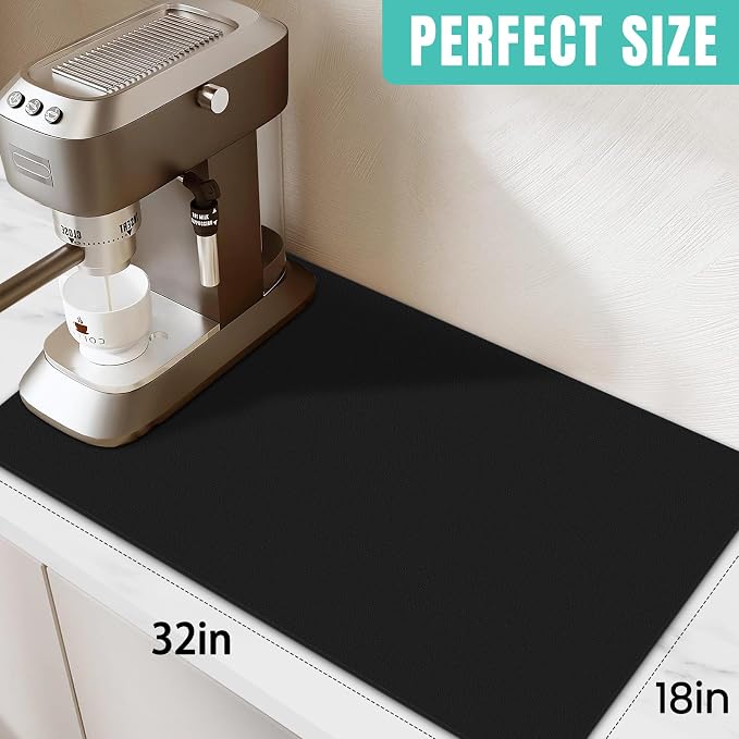Coffee Mat Super Absorbent Dish Drying Mat Coffee Bar Mat 18"x 32" - Image 2