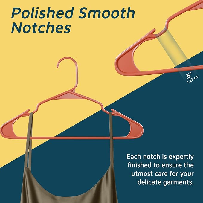 Lifemaster Plastic Clothes Hangers – Heavy Duty Hanger Set, - Image 7