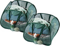 Collapsible Laundry Basket 90L, Mesh Pop-up Hamper, Side Storage Pocket by LUANMEET