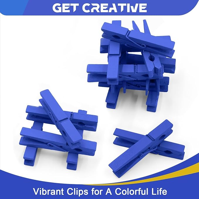 100 Pcs Blue Clothes pins - Image 4