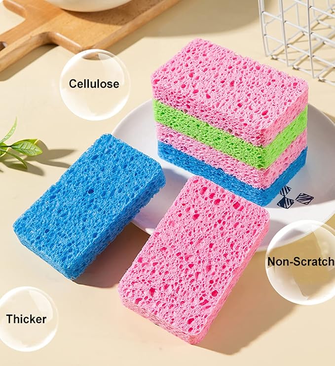 METUUTER Kitchen Sponges 12 Pack Natural Cellulose - Image 3