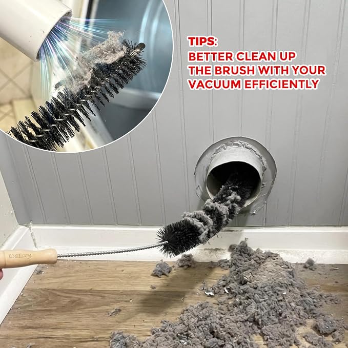 Holikme Dryer Vent Cleaner Kit, Flexible Nylon Bristles - Image 3