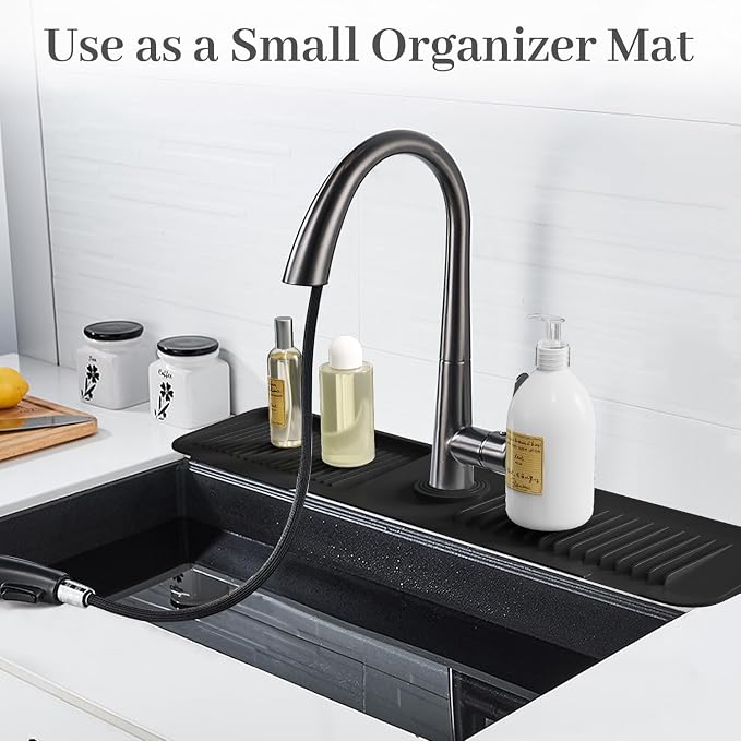 PoYang 23.6 Inch Silicone Sink Splash Guard, Kitchen Sink Mat, Keeps Faucet - Image 7