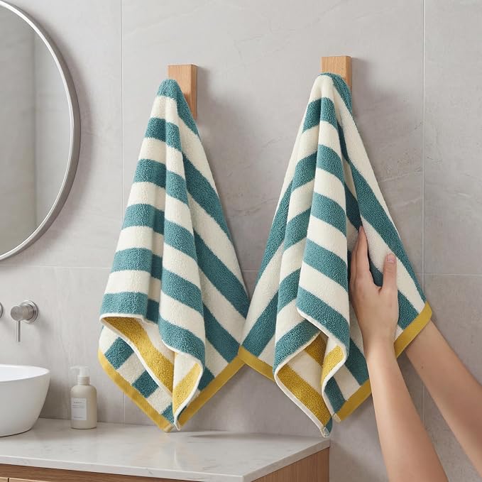 REDKISS Striped Hand Towels for Bathroom, Kitchen Decor, Guest Use, Kids & - Image 4