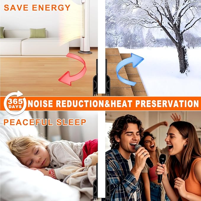 5Pack Door Draft Stopper, Blocks Cold Air, Dust & Light - Image 6