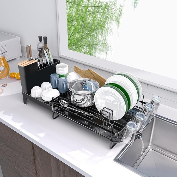 Runnatal Large Dish Drying Rack Stainless Steel Sink - Image 2