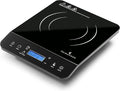 Hot Plate - Portable Induction Cooktop - Countertop Single Burner - Safe, Fast Heating for Gourmet Cooking - Sleek Design with Touch Controls - Energy Efficient Home Food Preparation (Black)