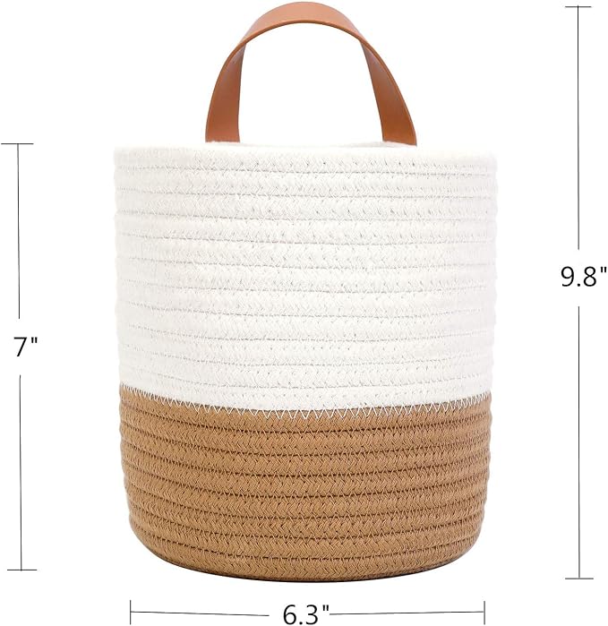 Wall Hanging Storage Basket, Woven Plant Holder - Image 3